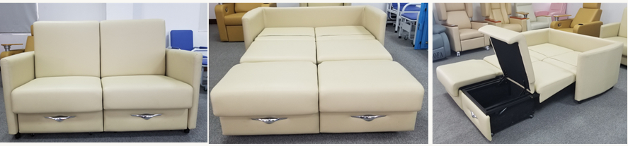 double hospital sleeper chairs
