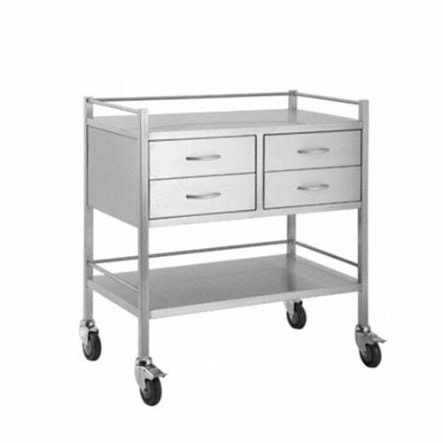stainless steel instrument trolley