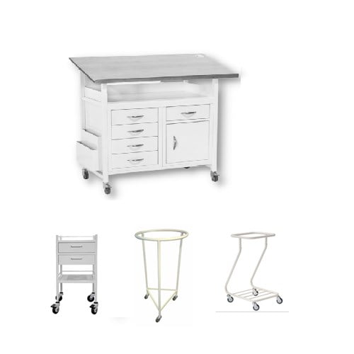 Powder coated trolleys